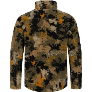 Jachetă de vânătoare din fleece călduros Blaser Silence Sherpa Jacket în camuflaj jacquard Silence Camo.