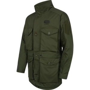 Jachetă de vânătoare verde măsliniu Mauser Stalker Field Dull Olive mărimea L, XL cu buzunar mare pentru vânat.