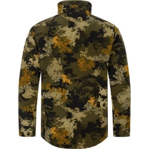 Jachetă reversibilă de vânătoare din fleece silențios Blaser Silence Rotation Silence Camo și Blaze Orange.