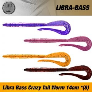 Libra Lures Bass Crazy Twist Tail Worm 14cm 8buc/plic - Img 10