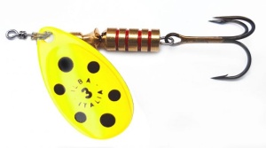 Lingurita Rotativa Ilba Tondo Fluo Fluorlemon/Black Nr3 7g - Img 2