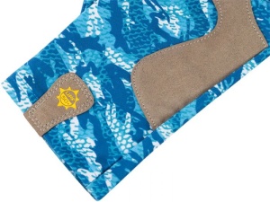Manusi Favorite Solar Fishing Gloves 5 Cut White and Blue - Img 3
