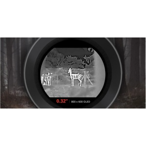 Monocular termic Hikmicro Lynx S LE15S cu senzor 12μm, display OLED 800×600 și rază de detecție 750m – ideal pentru observație nocturnă la vânătoare.