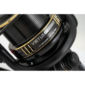 Mulineta Trabucco Virtus XF Feeder cu corp din grafit X-TRA și sistem Worm Shaft pentru feeder modern