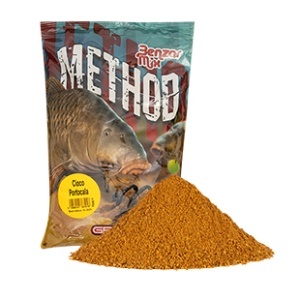 Nada Benzar Method Mix 800g – groundbait proteic premium pentru method feeder, cu făină de pește și pelete de calitate, aderență excelentă și atracție rapidă pentru crap mare.