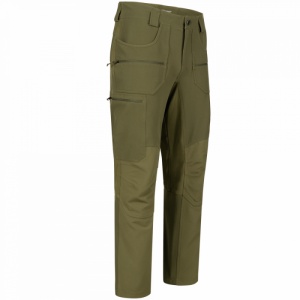 Pantaloni Blaser Striker SL Dark Olive cu material Cordura® rezistent, inserții elastice și buzunare multiple, proiectați pentru vânătoare și activități outdoor în sezonul rece.