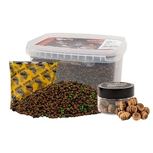 Benzar Mix Summer Pellet Box + Wafters Benzar Twister – kit complet pentru method feeder, cu pelete gata de umectare, aditiv lichid inclus și wafters bonus, ideal pentru partide rapide și eficiente