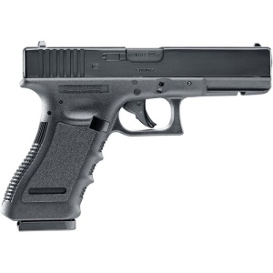 Pistol airsoft Umarex Glock 17 CO2 6mm blowbackPistol airsoft Umarex Glock 17 CO2 6mm cu recul blowback, energie de 2J, culată metalică și licență oficială GLOCK.