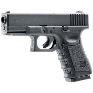 Pistol airsoft CO2 Umarex Glock 19 6mm 11 BB energie 2J licență oficială culată metalică