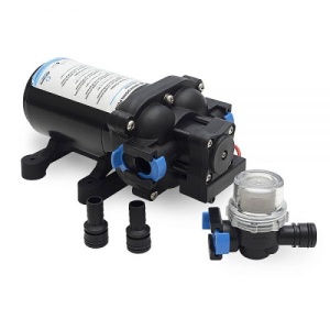 Pompă Apă Albin Pump Marine 12V 3.5GPM – Performanță ridicată cu debit de 13.2L/min, presostat Heavy Duty și porturi de conectare rapidă pentru sisteme nautice.