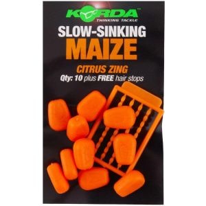 Porumb Flotant Korda Slow-Sinking Maize + Free Hair Stops 10buc/plic - Img 2
