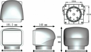 Proiector cu telecomanda wireless Seaflo LED 10-30V Auto-Reset IP66 waterproof pentru ambarcatiuni.