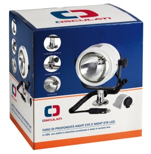 Proiector portabil/fix prindere pe feronerie Osculati Night Eye II LED 24W 2600 Lumeni cu raza SPOT de 600m.