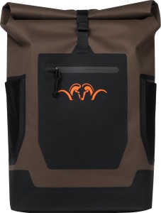 Rucsac impermeabil maro de 35 litri Blaser Travel Backpack Brown cu închidere magnetică roll-top și organizator laptop.