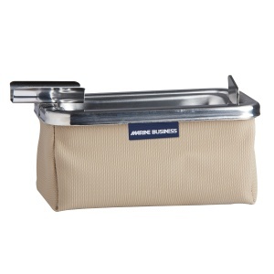Scrumieră Trabuc Dreptunghiulară Latte Marine Business, Inox cu Sac Piele