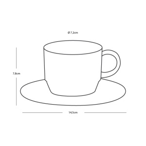 Set de 6 căni de ceai antialunecare de 320ml din colecția Northwind de la Marine Business, fabricate din melamină incasabilă cu inel antiderapant din cauciuc, ideale pentru ambarcațiuni și iahturi.