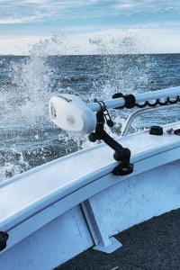 Suport stabilizator telescopic Railblaza XL pentru motor electric de trolling – Braț reglabil din nailon armat cu fibră de sticlă, cap de prindere flexibil G-Hold 50 și montaj detașabil pe baze din gama StarPort.