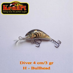 Vobler Kenart Diver 4cm 3g Floating Bullhead