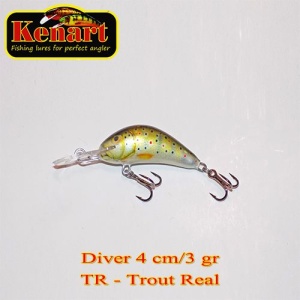 Vobler Kenart Diver 4cm 3g Floating Trout Real