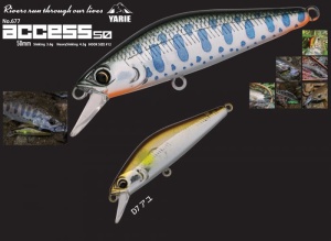 Vobler Yarie 677 Access Minnow S 50mm 3.6g D7 Ayu - Img 2