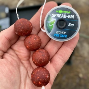 Banda Solubila PVA Korda Spread-Em Woven 3mm 5.00m - Img 2