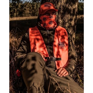 Bandană tubulară multifuncțională portocalie Mauser Blaze Multi-Tube Pure Blaze Orange Black ediție aniversară Mauser 98.