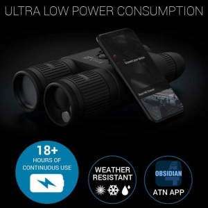 Binoclu digital ATN BinoX 4K Day&Night 4–16x cu iluminator IR, telemetru laser și streaming Wi-Fi pentru observație avansată outdoor