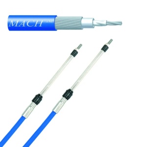 Cablu de control de înaltă performanță Ultraflex MACHZero C8 pentru accelerație și schimbător motor – Tehnologie italiană brevetată anti-fricțiune, manta flexibilă albastră rezistentă la UV și terminale originale din oțel inoxidabil