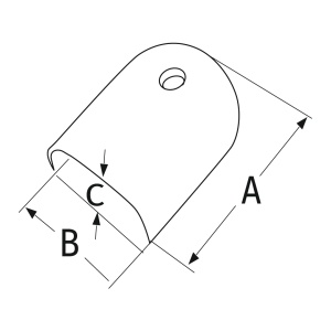 Capac inchidere brau acostare din inox 316 EVAL set, disponibil in variantele 60x47x19mm si 73x57x25mm, ideal pentru finisarea eleganta a braurilor de 40mm si 50mm.