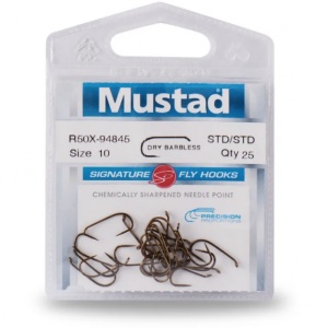 Carlige Fly Mustad Signature Dry Barbless Hooks Bronze 25buc/plic - Img 4