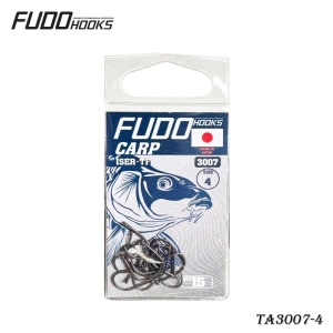 Cârlige Fudo Iseama Ring Black-Nickel – vârf Triangle Point, oțel japonez, formă Iseama, acoperire BN anticoroziune, ideale pentru crap și feeder.