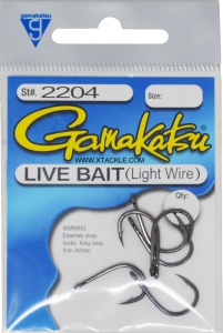 Carlige Gamakatsu Live Bait Light Wire Black - Img 3