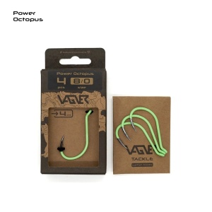 Cârlige Vagner Hook Power Octopus – Echipament profesional pentru somn, cu inel sudat, strat luminescent și profil ultra-ascuțit din oțel carbon