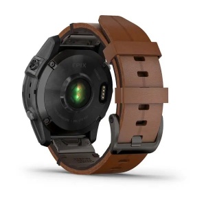 Ceas Garmin Epix Gen2 Sapphire - Black Titanium Cu Brăţară De Piele Chestnut - Img 13