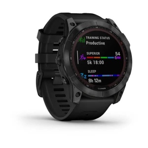 Ceas Garmin Fenix 7X Sapphire Solar Titan DLC Black Cu Curea Neagră - Img 6