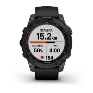 Ceas Garmin Fenix 7X Solar Slate Grey Cu Curea Neagră - Img 5