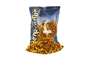 Benzar Crushed PVA Bag Mix – mix premium cu pelete Halibut și micropelete colorate, conceput pentru pescuitul la crap mare cu PVA Bag și method feeder.