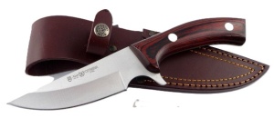 Cuțit Nieto Safari 8006 – Instrument robust de vânătoare cu lamă de 140mm din oțel 440C, mâner din Stamina Wood și bolster din alamă.