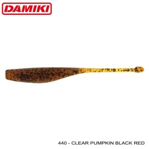 Damiki Dope Shad 10.2cm 8buc/plic Clear Pumpkin Black Red