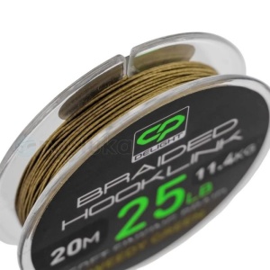 Fir Textil Carp Pro Delight Braided Hooklink Soft Sinking Weedy Green 20m - Img 2