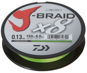 Fir Textil Daiwa J-Braid X8 Chartreuse 150m