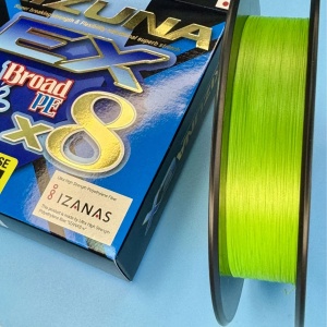 Fir textil Owner Kizuna EX X8 Broad 150m Super Chartreuse, împletire 8 fibre, coating avansat