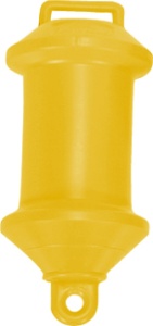 Geamandură ranforsată pentru semnalizare EVAL fabricată din polietilenă de înaltă densitate (HDPE), dimensiuni 13x31cm, greutate 150g, disponibilă în variantele Hi-Vis portocalie și galbenă, rezistentă la șocuri mecanice și UV.
