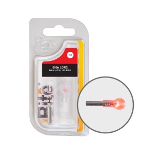 Indicator luminos iBite 425 cu LED tip pară și baterie CR-425 inclusă. Vizibilitate excelentă și autonomie mare pentru pescuitul nocturn la feeder