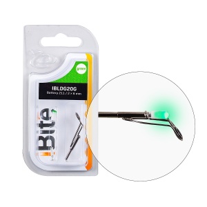 Kit indicator feeder IBITE 211 cu LED, baterie inclusă și inel de vârf 2×6mm, ideal pentru semnalizarea clară a trăsăturilor în pescuitul feeder