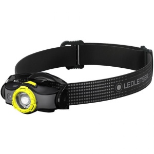 Lanterna frontala Ledlenser MH5 Black Yellow 400 lumeni cu incarcare magnetica