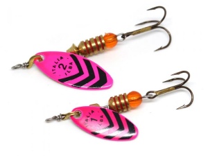 Lingurita rotativa Ilba Lungo Fluo Pink Fluo/Black Nr1 3g - Img 3