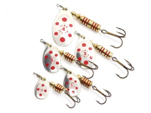 Lingurita Rotativa Ilba Tondo Decorated Silver/Red Nr4 10g - Img 4