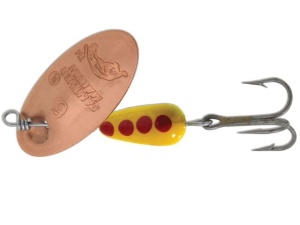 Lingurita rotativa Panther Martin Classic Regular #4 Copper Yellow Red