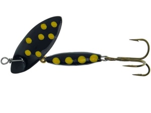 Lingurita rotativa Panther Martin Willow Strike Spotted #4 Black